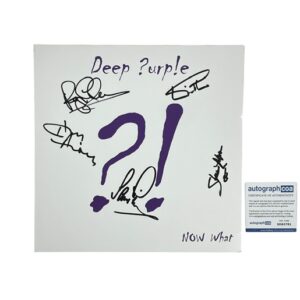 Deep Purple Band Signed Vinyl Album Now What? 1st Press ACOA