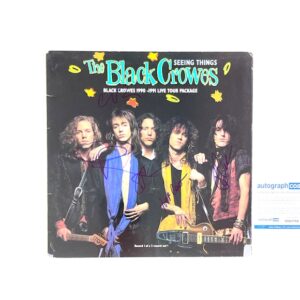 The Black Crowes Band Signed Seeing Things 12” Vinyl Record ACOA