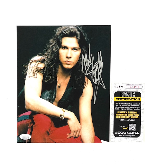Mark Slaughter Autographed 8X10 Photo RareTracks Signing JSA 🔥