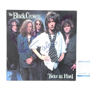 The Black Crowes Band Signed Twice As Hard 12” Vinyl Record ACOA