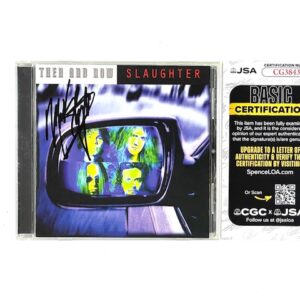 Slaughter Autographed Then And Now CD Mark Slaughter JSA Certified