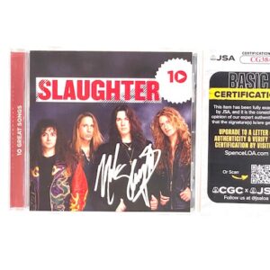 Slaughter Autographed Signed 10 Great Songs CD Mark Slaughter JSA