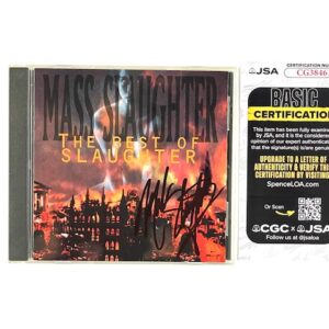 Slaughter Autographed “Mass Slaughter – The Best Of” CD JSA