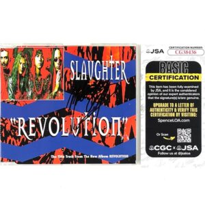 Slaughter Autographed “Revolution” 1 Track Promo CD JSA Certified