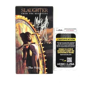 Slaughter Autographed From The Beginning The Videos VHS Tape JSA