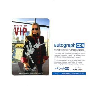 Sebastian Bach Signed VIP Pass ACOA Certified Autograph Skid Row