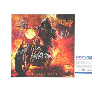 Judas Priest Autographed Invincible Shield Signed Lithograph ACOA