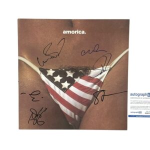 The Black Crowes Rare Band Signed Amorica Banned Vinyl Record