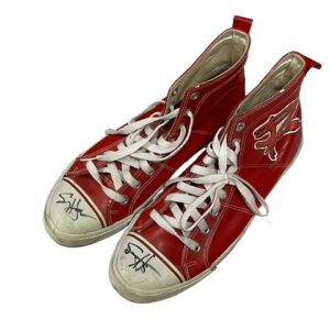 Sammy Hagar Signed Red Rocker Shoes Starter Van Halen Chickenfoot