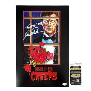 Night of the Creeps Tom Atkins Signed Thrill Me 11x17 Poster Print
