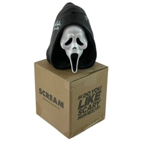 Scream VI Ghostface Signed Popcorn Bucket Signed Mathieu Coderre Allen Robinson