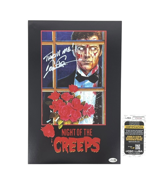 Night of the Creeps Tom Atkins Signed Thrill Me 11x17 Poster Print