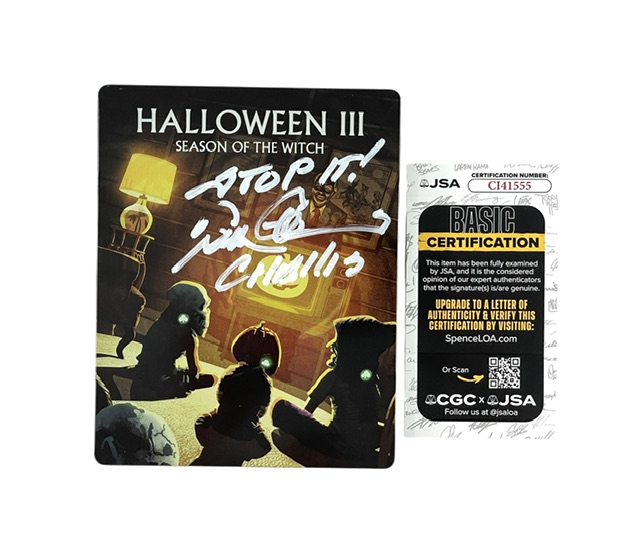 Tom Atkins Signed Halloween III Season Of The Witch Blu-ray Steelbook