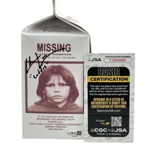 The Lost Boys Signed Prop Replica Milk Carton Chance Michael Corbitt