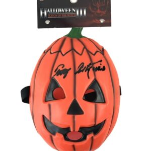 Tom Atkins Autographed Halloween III Pumpkin Prop Replica Mask