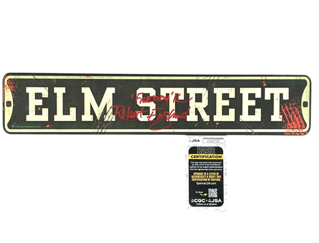 Freddy Krueger Nightmare on Elm Street Signed Wooden Sign Robert Englund