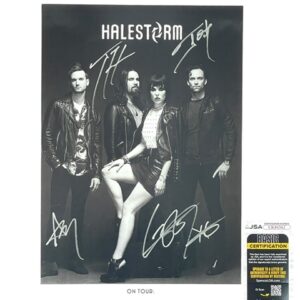 Halestorm Autographed Promo Poster Band‑Signed Lzzy Hale JSA