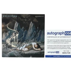 Halestorm Autographed Everest Photo Card Band Signed Lzzy Hale