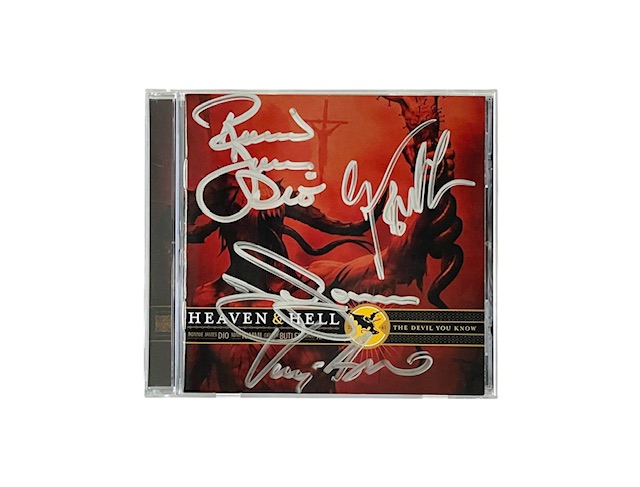 Black Sabbath Band Signed CD Heaven And Hell Ronnie James Dio Tony Iommi - Image 2