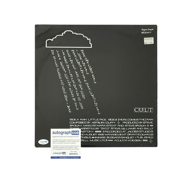 The Cult Autographed Rain 12” Vinyl Ian Astbury & Billy Duffy - Image 2