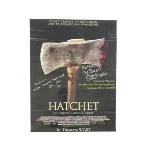 Hatchet Signed Promo Movie Poster John Carl Buechler & Adam Green