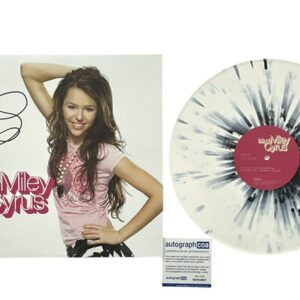 Meet Miley Cyrus Signed Limited White/Black Splatter Vinyl Hannah Montana