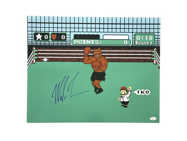 Mike Tyson Signed Mike Tyson’s Punch-Out 16x20 Photo Boxing JSA