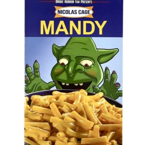 Mandy VHS – Cheddar Goblin Book Box Edition Yellow Tape Nic Cage