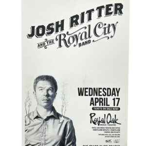 Josh Ritter Limited Edition Concert Poster Royal Oak Music Theatre