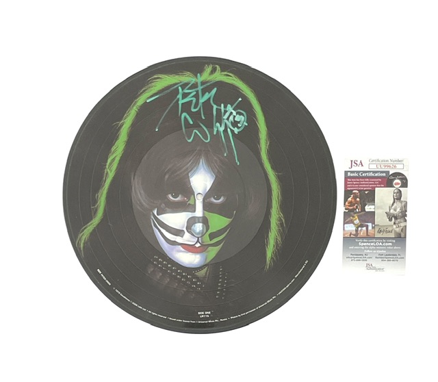 Peter Criss Signed Solo Album 12” Vinyl Picture Disc Record Kiss