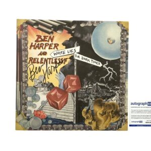 Ben Harper Autographed Whites Lies For Dark Times Vinyl Record
