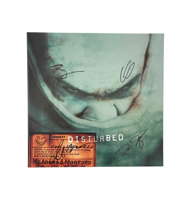 Disturbed Signed Down With The Sickness Limited Edition Green Vinyl - Image 2