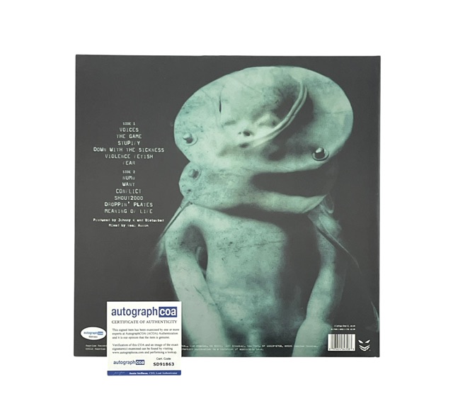 Disturbed Signed Down With The Sickness Limited Edition Green Vinyl - Image 3