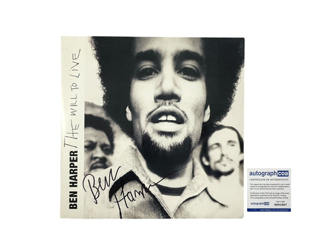 Ben Harper Autographed The Will to Live Vinyl Record Album ACOA