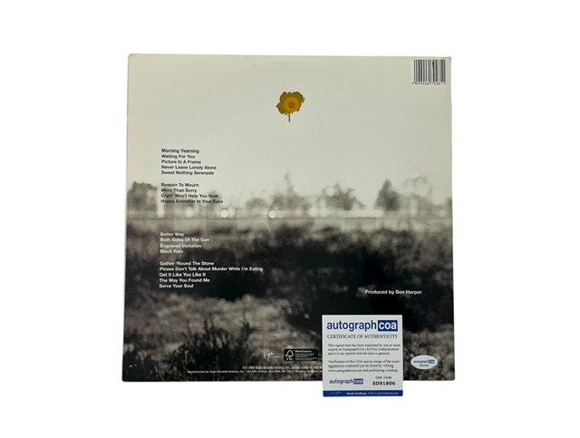 Ben Harper Autographed The Will to Live Vinyl Record Album ACOA - Image 2