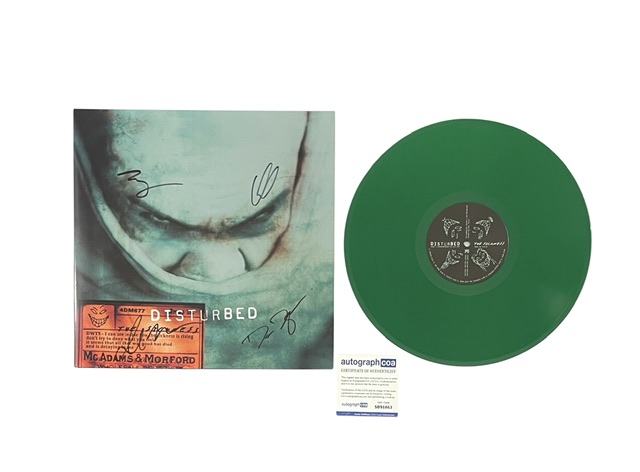 Disturbed Signed Down With The Sickness Limited Edition Green Vinyl