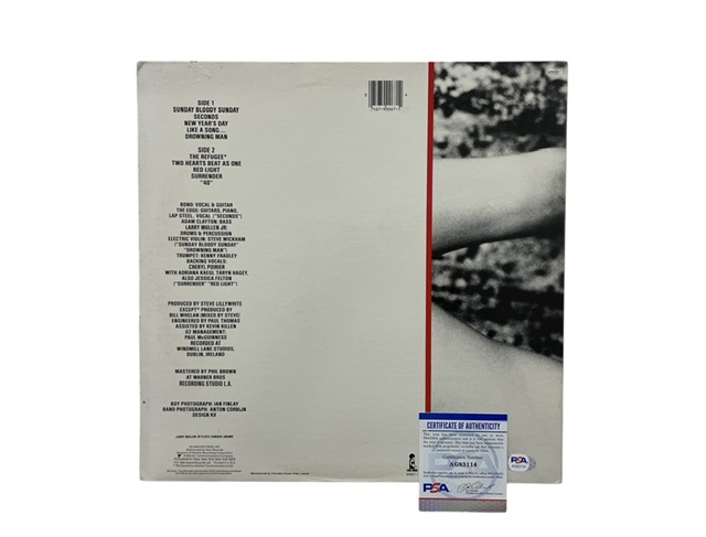 U2 Bono Signed Autographed War Vinyl Record Album PSA DNA - Image 3