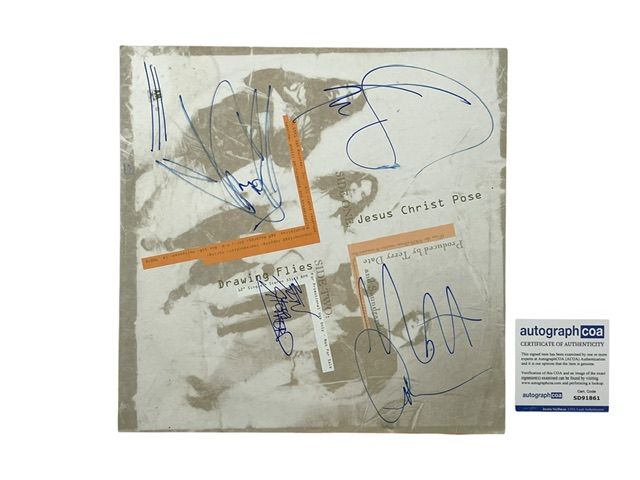 Soundgarden Band Signed Jesus Christ Pose 12” Vinyl Chris Cornell