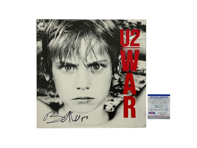 U2 Bono Signed Autographed War Vinyl Record Album PSA DNA