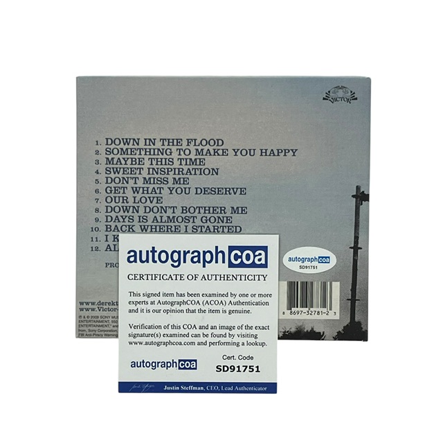 Derek Trucks Autographed Hand Signed Already Free CD - ACOA COA - Image 2