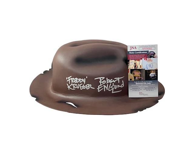 Nightmare on Elm Street Freddy Krueger Signed Fedora Hat Robert Englund