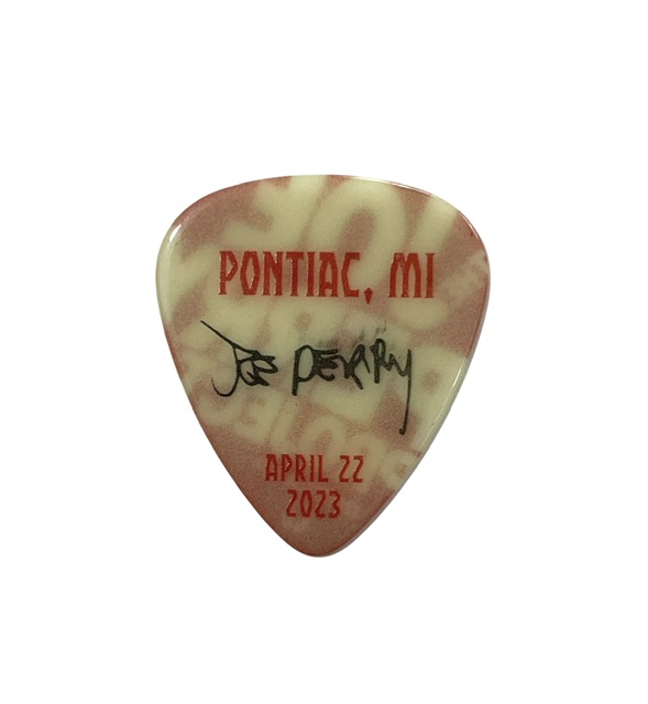 Joe Perry of Aerosmith Solo Show Issued Guitar Pick Pontiac 2023