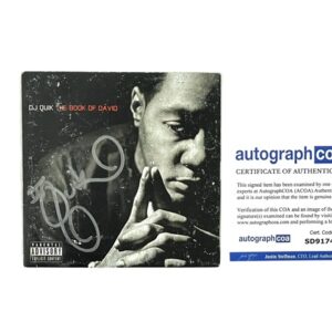DJ Quik Autographed Book of David CD Booklet Rap Hip Hop ACOA