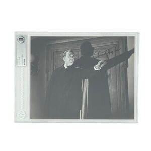 Christopher Lee Autographed 8x10 Encapsulated Horror of Dracula Photo