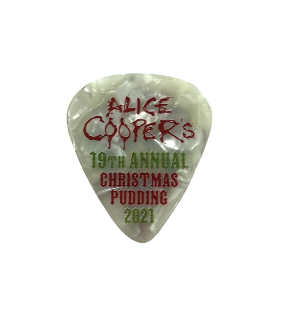 Ace Frehley - Alice Cooper Annual Christmas Pudding 2021 Guitar Pick - Image 2