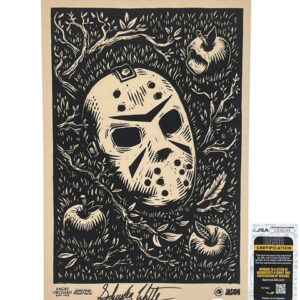 Schuyler White Signed Jason Voorhees Mondo SDCC Poster Friday the 13th