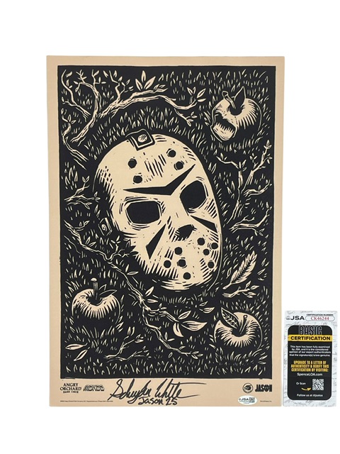 Schuyler White Signed Jason Voorhees Mondo SDCC Poster Friday the 13th