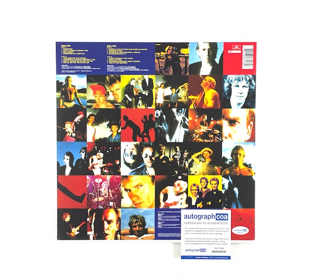 The Police Sting Autographed The Greatest Hits Vinyl Album ACOA - Image 2