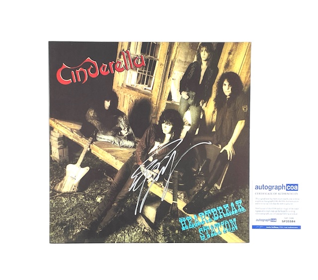 Cinderella Tom Keifer Signed Limited Edition Heartbreak Station Blue Vinyl - Image 3