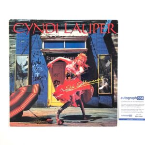 Cyndi Lauper Autographed She’s So Unusual Vinyl Record Album ACOA